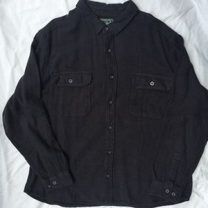 Men’s black long sleeve Woolrich shirt size XXL